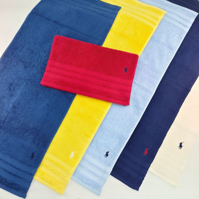 Foreign trade original order export POLO Japan dyed embroidered jacquard boutique limited edition absorbent towel bath towel