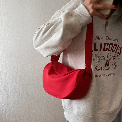 This year's popular small bag for women  new trendy red crossbody bag for women casual sports shoulder bag versatile dumpling bag