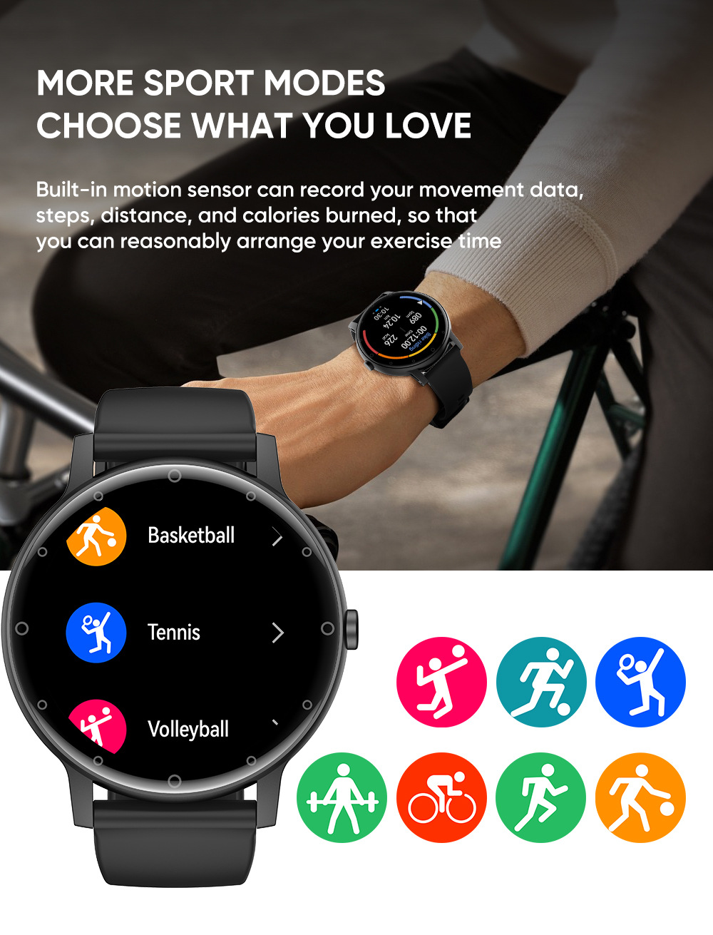 Lige Smartwatch Mit Bluetooth Und Herzfrequenzmesser Für Sport_voghion.com