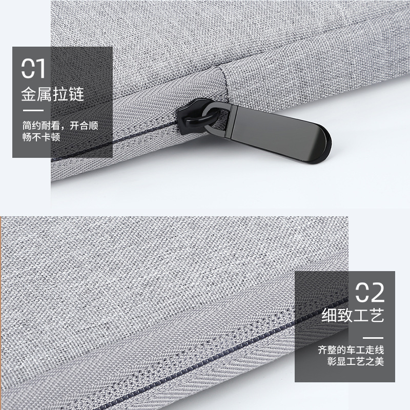 Biyoumeike bolsa de forro para computadora portátil impermeable y aterciopelada personalizada bolsa de forro para computadora portátil gruesa de 13 pulgadas y 15 pulgadas