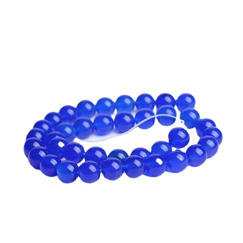 Anze Jewelry Baijia Xing Beads Natural Blue Agate Loose Beads Semi-finished Products DIY Jewelry Accessories Beads Wholesale