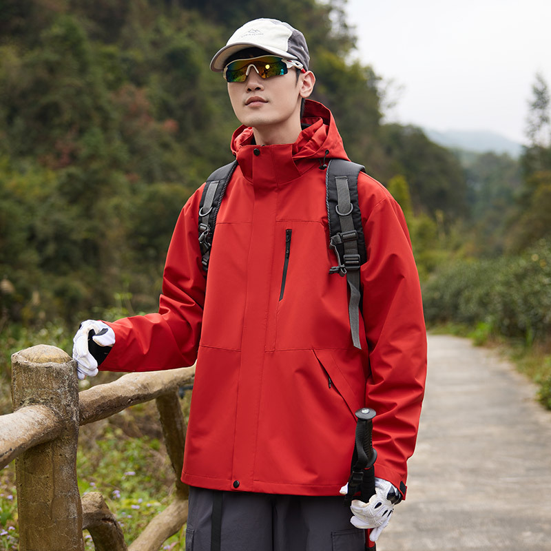 山系春秋情侣户外单层冲锋衣男女同款户外防风防水薄款登山服外套|undefined