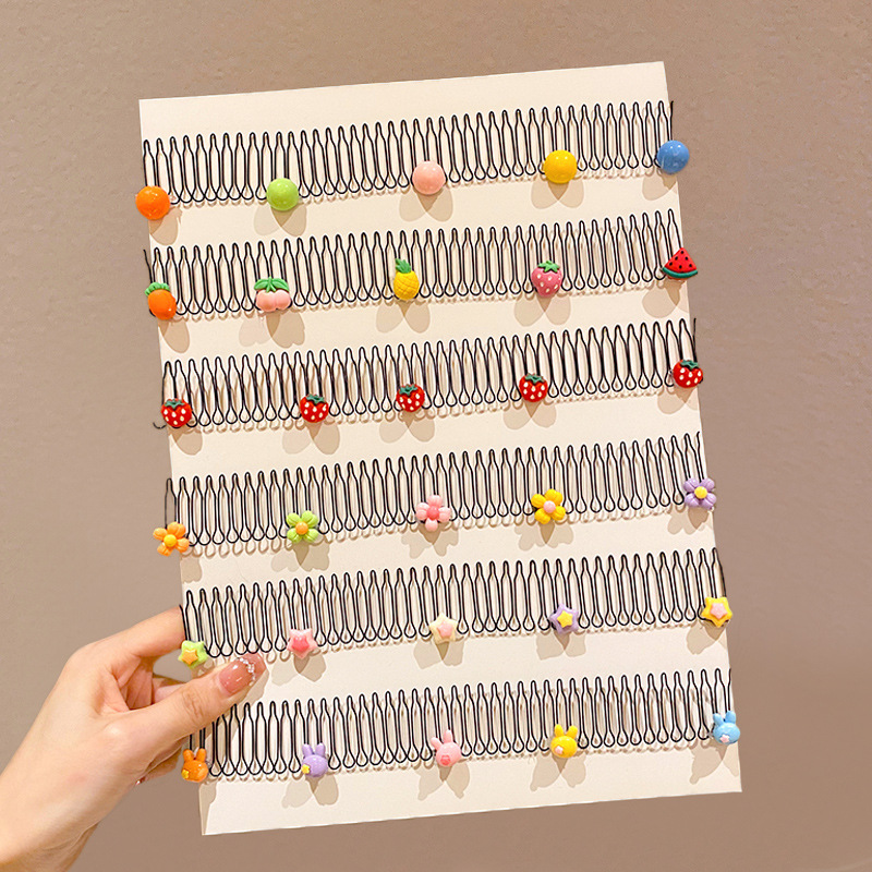 Cabello de la parte posterior de la cabeza de los niños, artefacto de acabado de cabello roto, peine de cabello tirado de pelo, peine de cabello roto, horquilla invisible, diadema, tocado