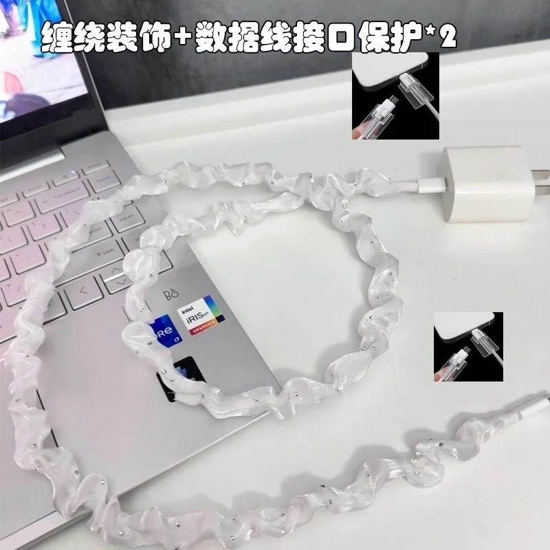 数据线保护安卓充电器苹果防折断卡通手机头咬线器typec扣护线套