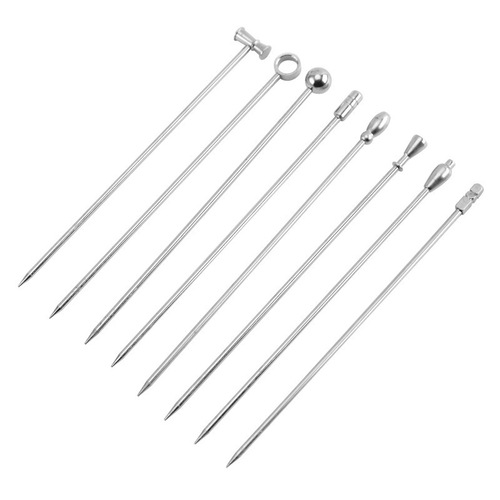 304 stainless steel metal creative fruit needle, fruit pick, cocktail pick, fruit fork, bartending set