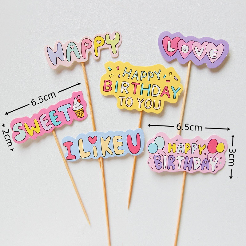 Ins pastel de cumpleaños decoración de cartón de dibujos animados en línea de cerámica suave osos adornos de vela globo postre mesa de inserción