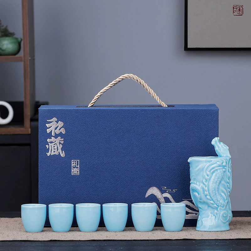 Антикварная керамическая винная коробка подарочная коробка для домашнего вина