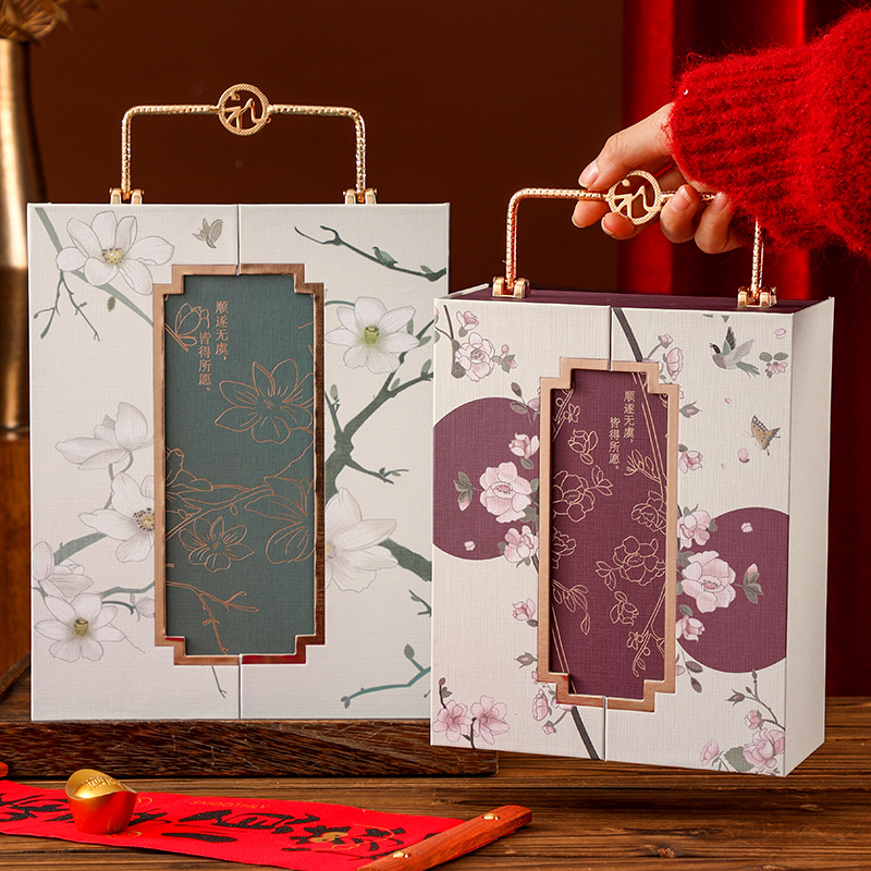 Nuevo estilo portátil de doble puerta caja de regalo de niñas de alta calidad caja de regalo de lápiz labial caja de embalaje cosmético