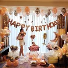 生日装饰生日快乐派对趴体女孩男生布置儿童周岁背景墙主题气球热