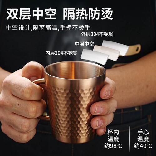 304 stainless steel diamond pattern mug Korean tea cup beer cup mouthwash cup beverage juice cup water cup creative