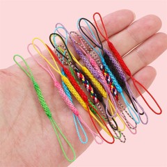 メーカーの現物の携帯電話のひものダブルヘッドのつり縄の鈴の部品の携帯電話のひものネックレスの縄diyの手編みのアクセサリ