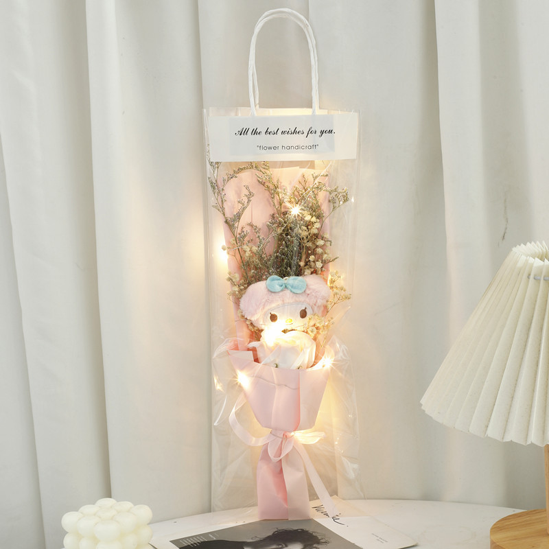 Nueva bolsa del día de la madre, muñeca Meliti, jabón de rosas, flor seca, regalo de San Valentín para novia y esposa