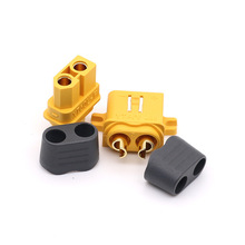 Amass XT60L-F M航模插头XT60带锁扣防松脱可固定版带线公母插头