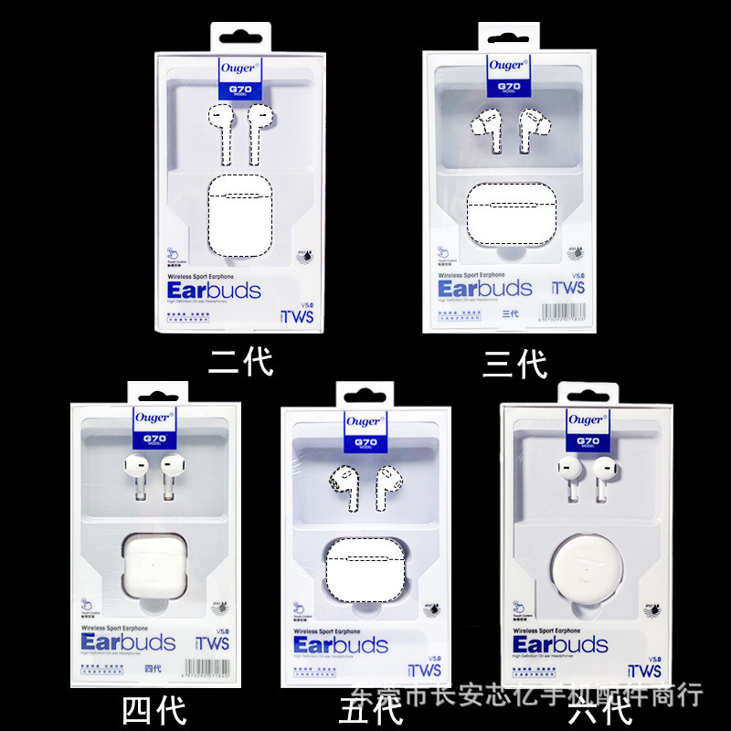 Ooge Mini Binaural Bluetooth Headset Suitable for Huawei Xiaomi Vivo Pingguo Oneplus Honor Mobile Phone Bluetooth