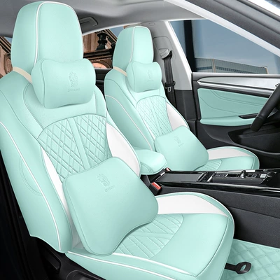 Modelə uyğun (Original) oturacaq örtükləri: Car Orderable Car Interior Seat - elegant-green-full-leather-memory-cotton-version-remarks-model-year-rear-half-pack