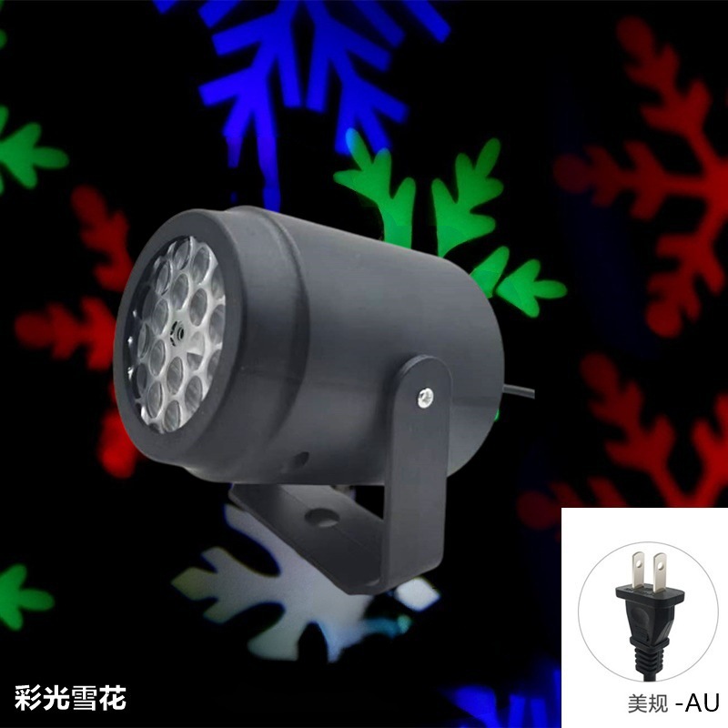 Mini proyector navideño con 16 patrones, copos de nieve y árbol de Navidad, lámpara decorativa giratoria
