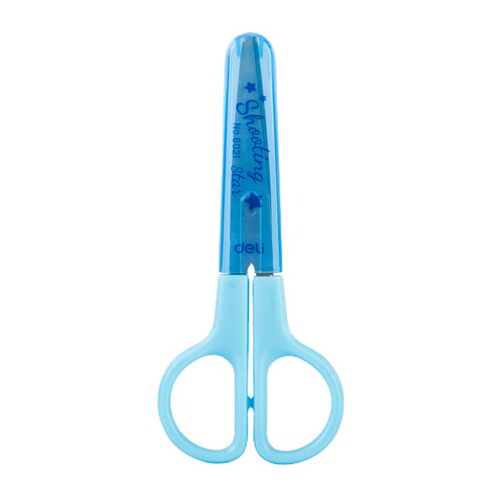 Deli Stationery 6021 Scissors for Students and Children Small Round Head Cute Cartoon Handmade DIY Safety Scissors Wholesale