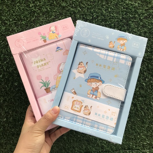 Leather-covered hand ledger for primary and secondary school students A5 diary set stationery gift box Recommended birthday and graduation gift notepad