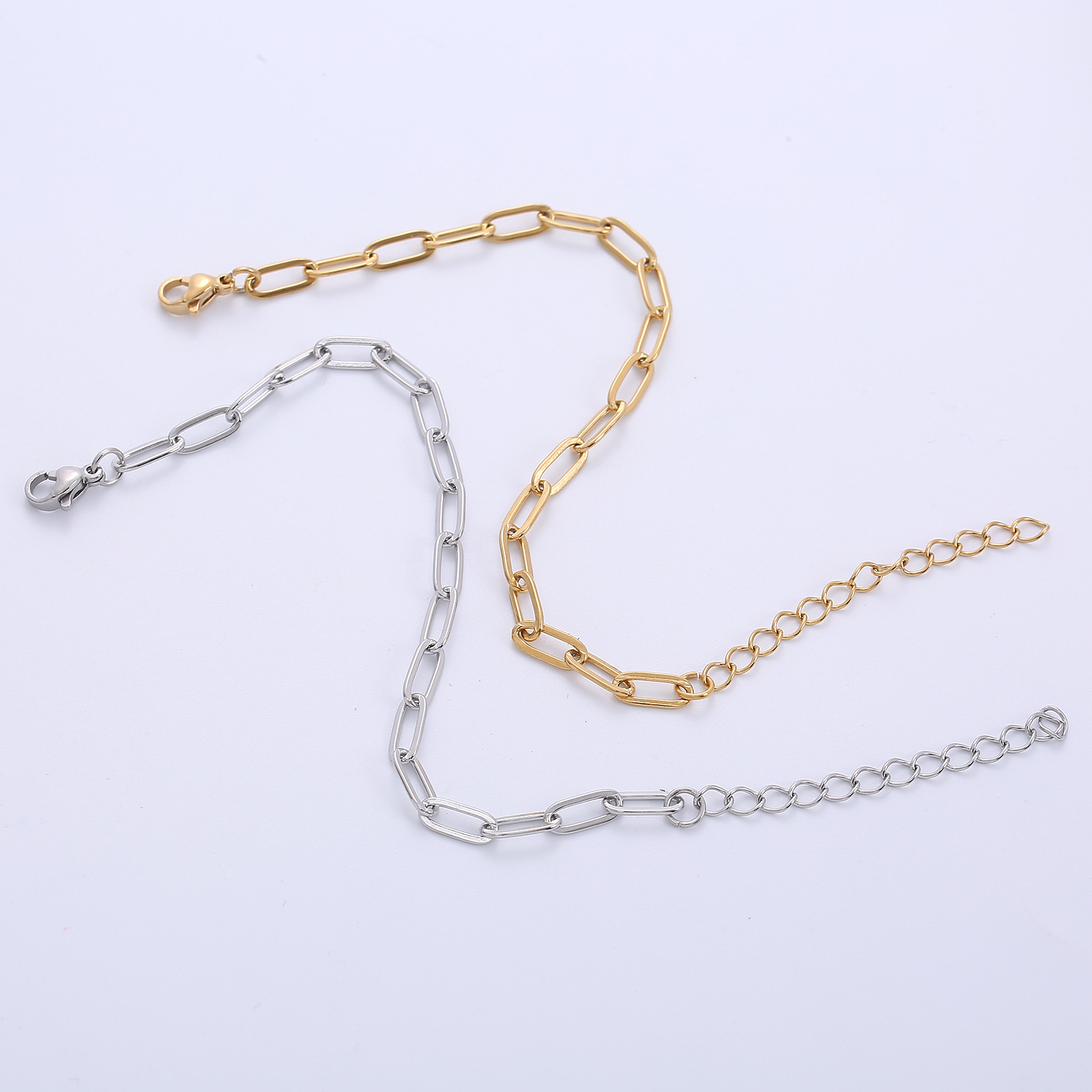 Daily Occasion 304 Stainless Steel Material Simple Style Geometric 304 Stainless Steel 18K Gold Plated No Inlaid Stainless Steel Bracelets In Bulk
