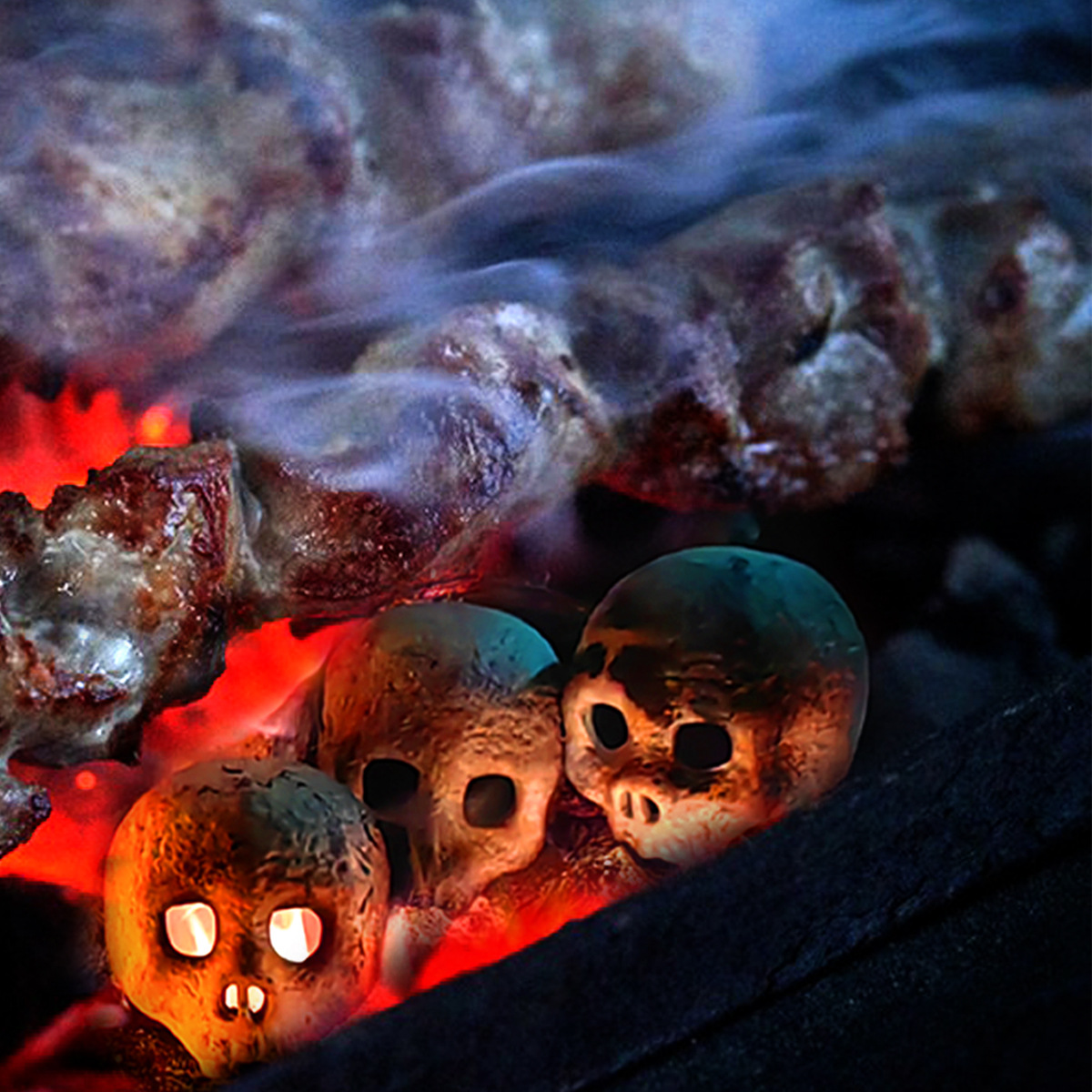 Halloween Skull Decoration Imitation of Human Skull Ceramic Reusable Halloween Party Layout Props