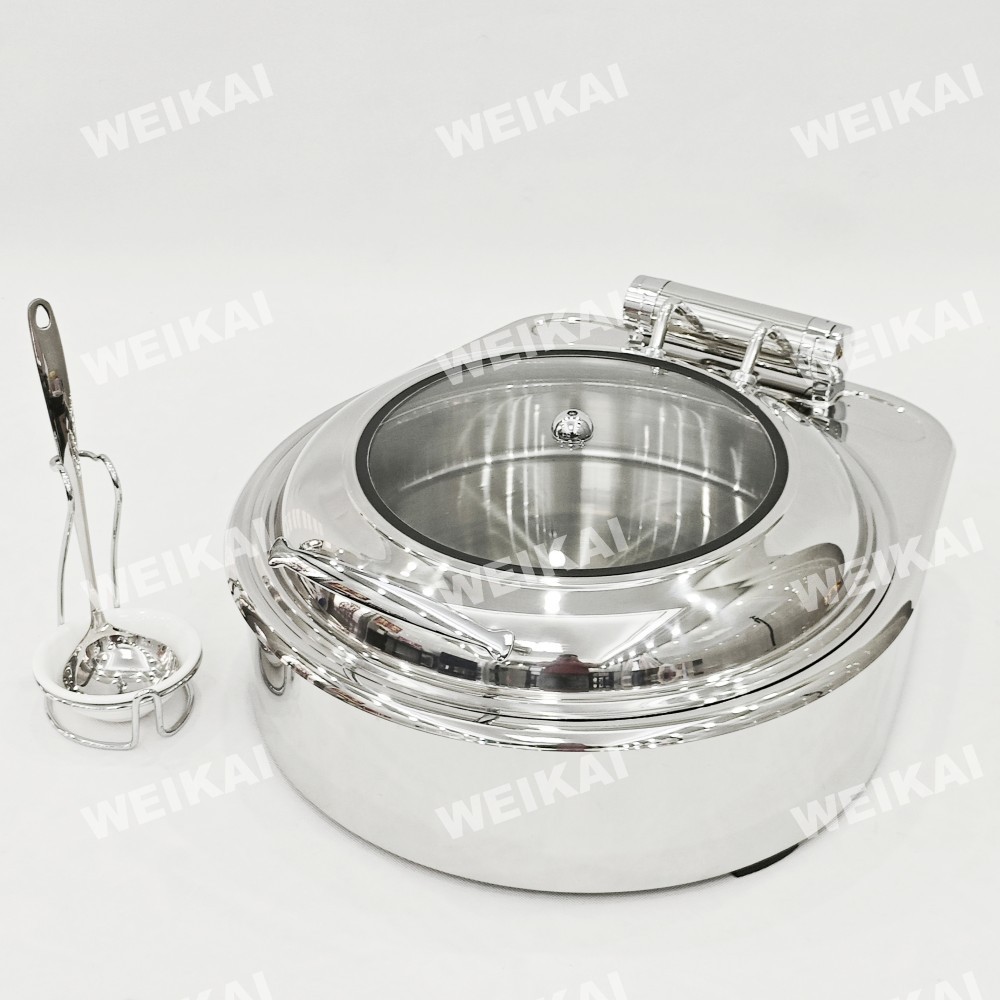Estufa eléctrica de acero inoxidable para buffet, estufa visual para buffet, olla para calentar desayunos de hotel, vajilla, temperatura constante, control inteligente de temperatura.