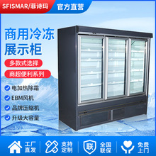 厂家一体立式玻璃门冷冻柜展示柜冰柜组合展示柜