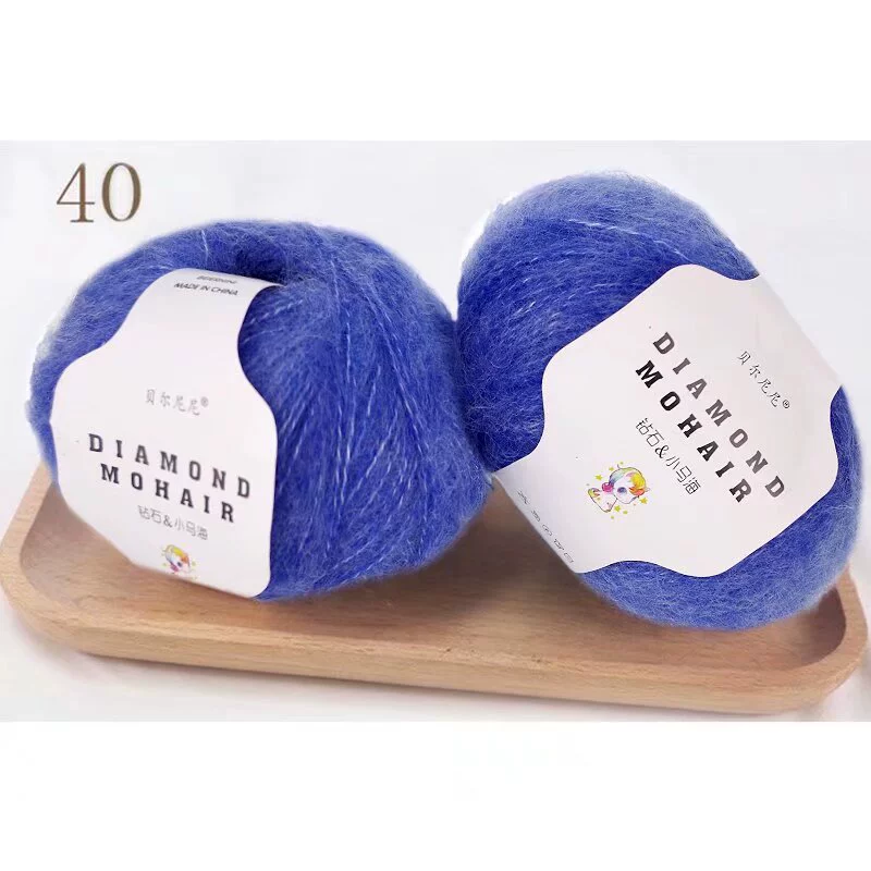 Diamond Pony: шарф и клубок пряжи Diamond Mohair, ручная работа, бренд 贝尔尼尼, разнообразные конфигурации