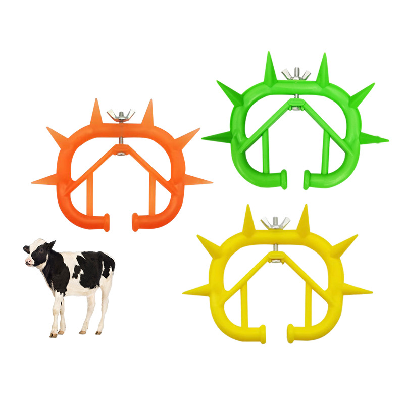Nariz de ternera transfronteriza Dispositivo de destete de ternera espina Anillo de leche Anillo de Nariz de ternera de plástico engrosado Anillo de Nariz de vaca sin punzón Dispositivo para evitar la leche de ternero