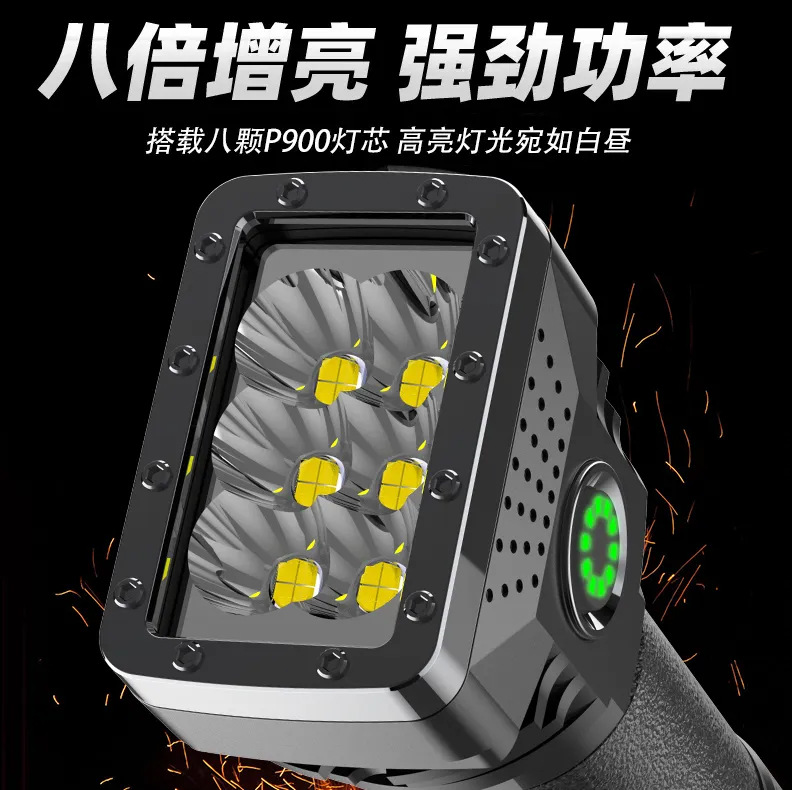 Transfronterizo nuevo mini linterna al aire libre iluminación hogar de emergencia portátil recargable de largo alcance linterna LED