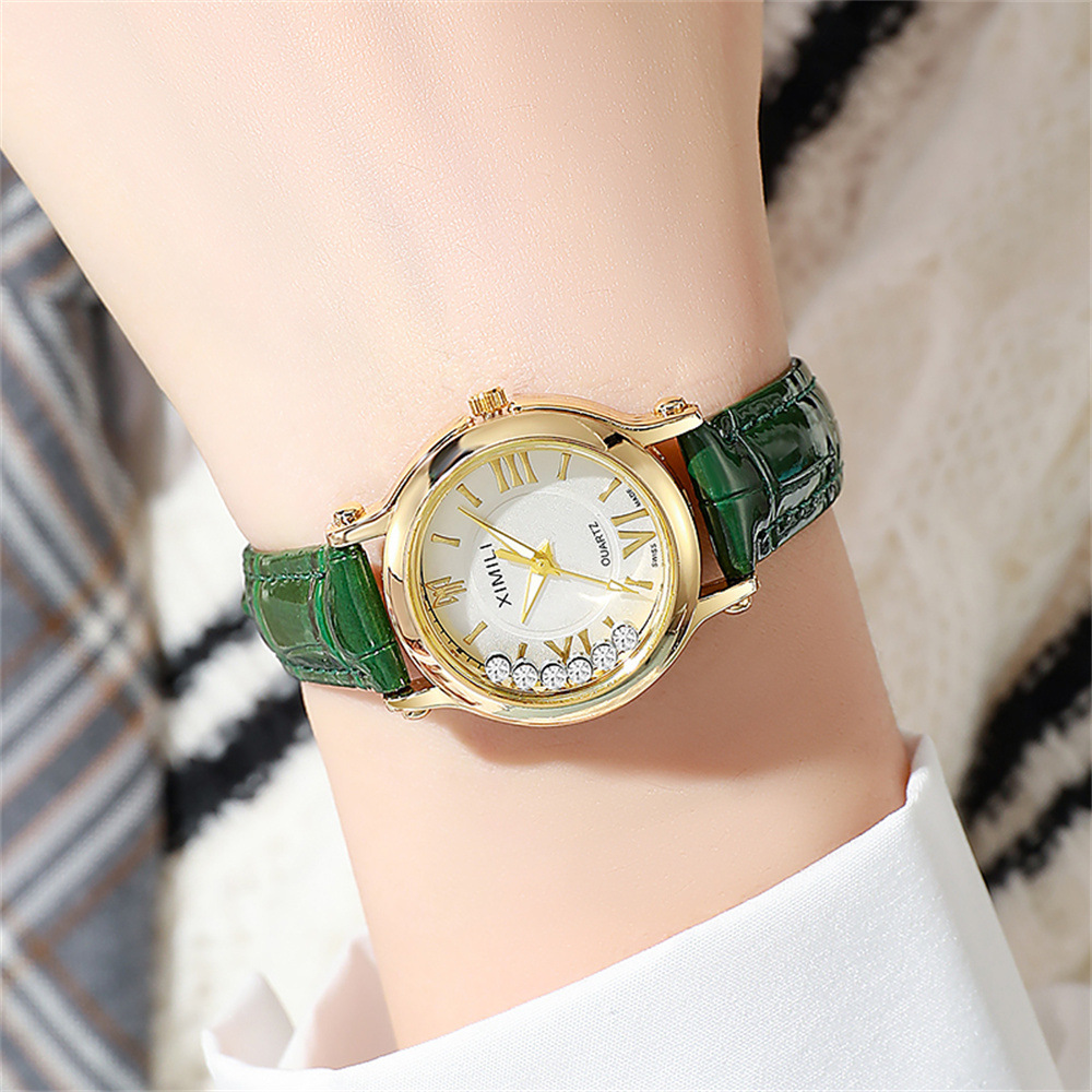 Minimalist Quartz Watch For Women And Men With Grey Leather Strap_voghion.com