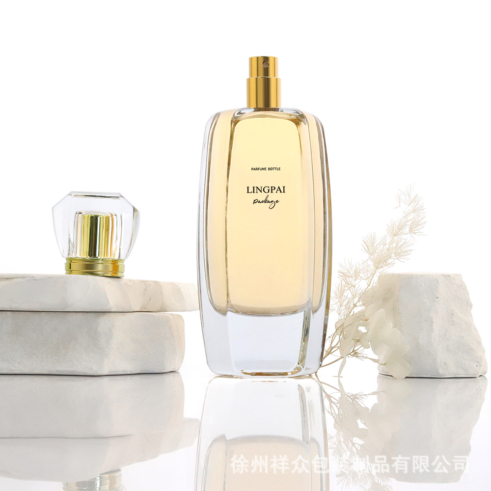 Al contado, la bayoneta de la botella de perfume de gran capacidad se repone con agua para presionar la botella de spray, la botella vacía de cosméticos, la botella de vidrio transparente de alta gama. image 3