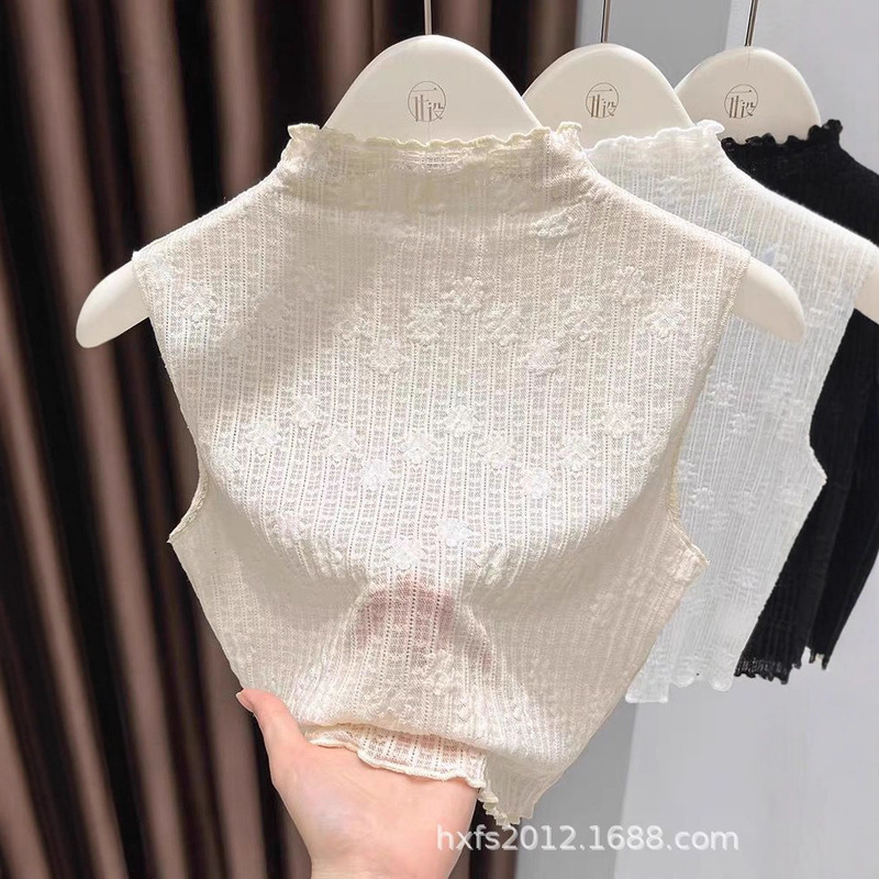 Fake Collar Vest Base Shirt Sweater Lining Thin Low Collar Magic Lace Half-High Collar Inner Ruffle Fake Collar Vest Base Shirt Sweater Lining Thin Low Collar Magic Lace Half-High Collar Inner Ruffle