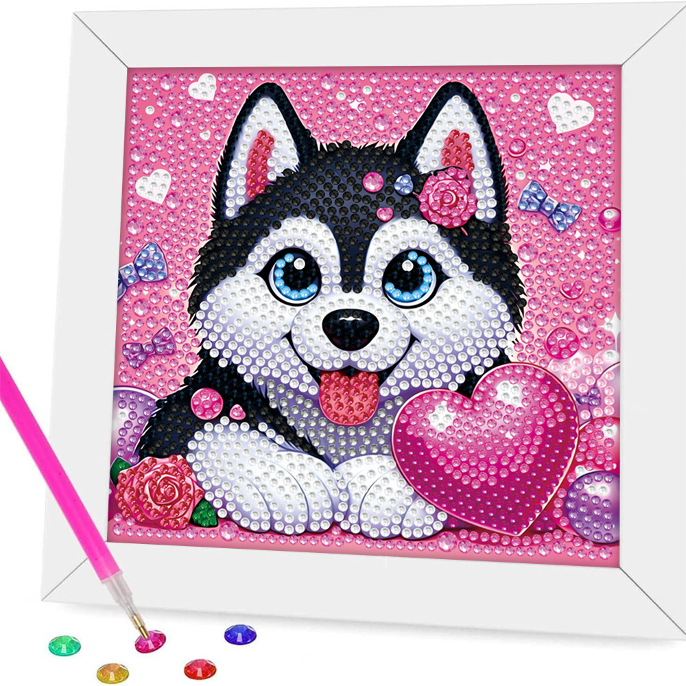 Transfronterizo Amazon nuevo dibujo de diamante infantil diy niña juguetes hechos a mano animal diamante dibujos animados pegatinas