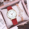Red watch, bracelet, gift box