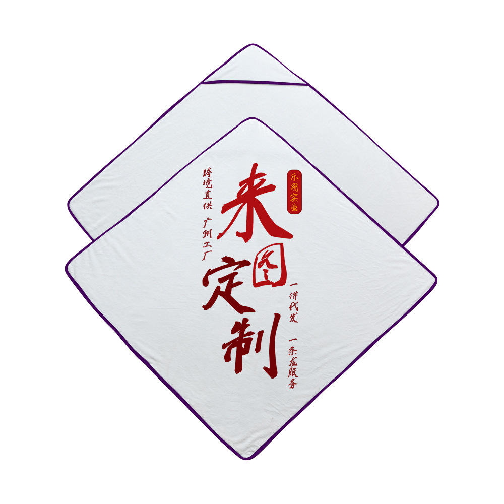 Manta de baño con capucha para niños xqds0019a, franela de 300g, bata de baño personalizable para adultos, manta de secado rápido y agradable al tacto.