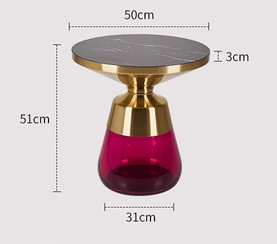 Red, black, glass, small