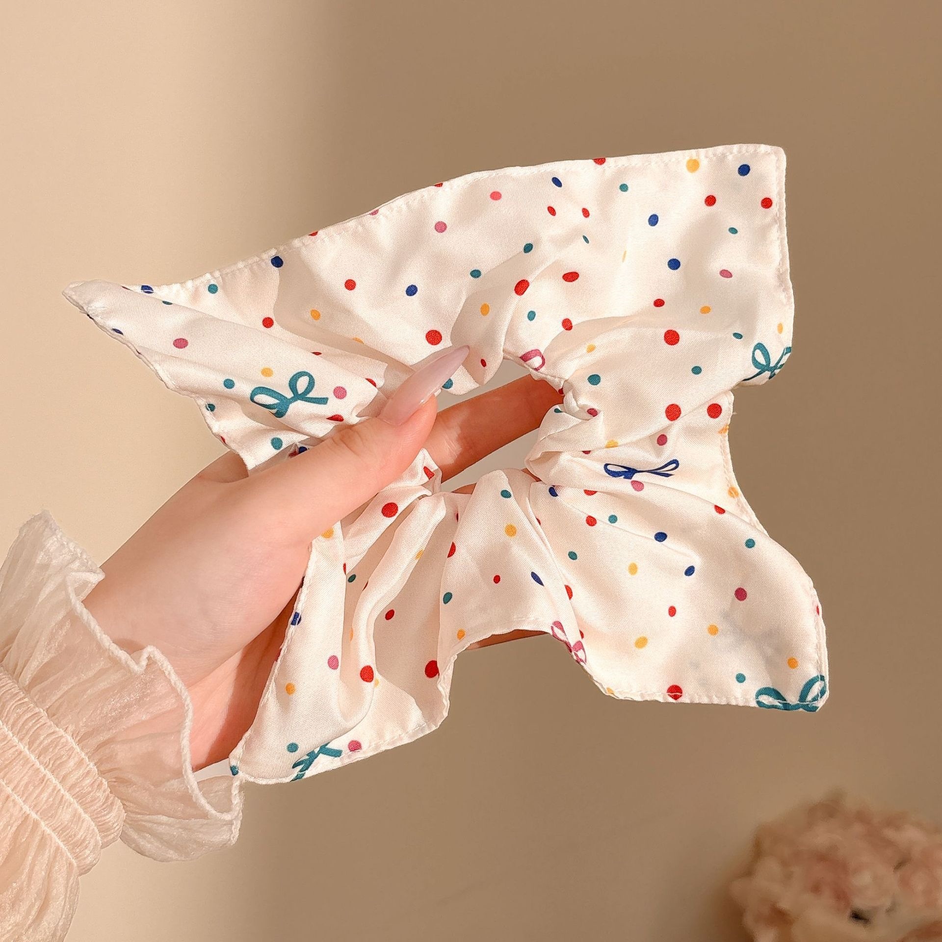 1 # toalla cuadrada de punto de onda de color alrededor de 22 * 22cm