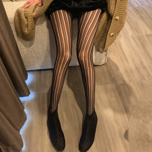 Sexy lace fishnet pantyhose with leopard print, open-crotch fishnet stockings, large size lace fishnet patterned stockings.