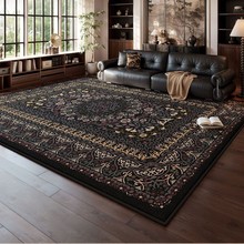 地毯客厅复古美式家用波斯风地毯加厚隔凉水洗底仿羊绒地毯跨境