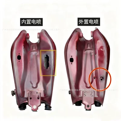 Motorcycle Fuel Tank Cg125-Wy125 Electronic Fuel Injection Built-In External Fuel Tank Accessories Cover Cg125 Stainless Steel Fuel Tank (Fuel tank) - built-in-efi
