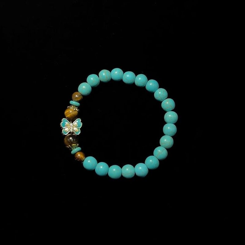 2025新款个性复古风 Vintage古着 Turquoise butterfly青蝶属手串|undefined