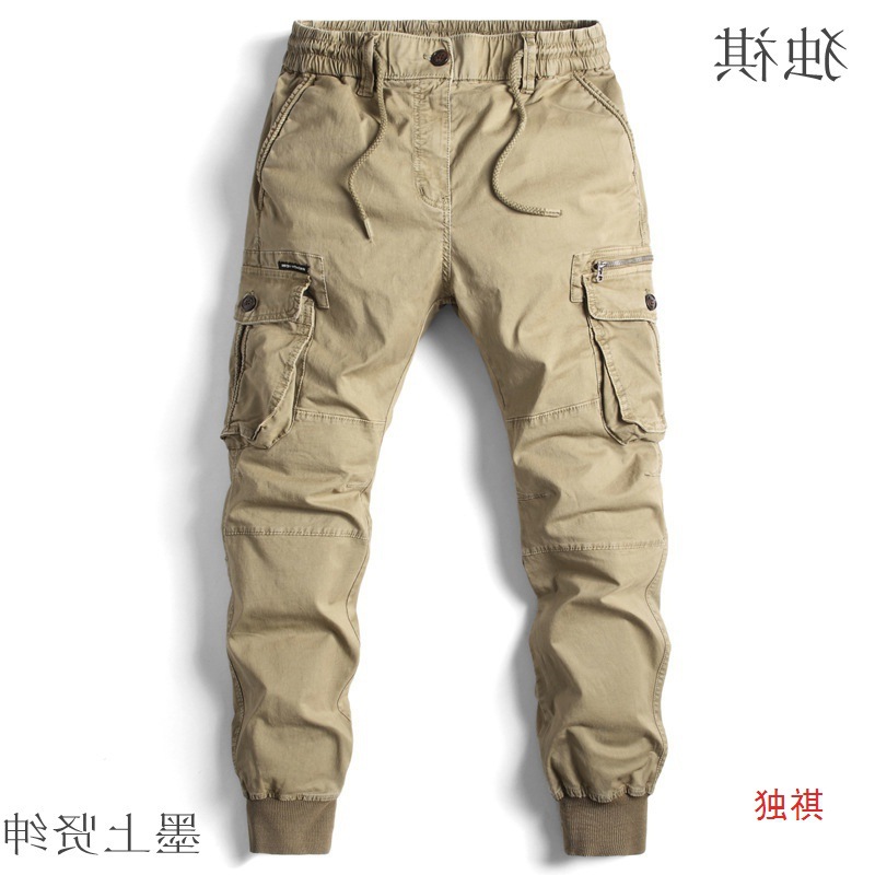 2024 cross-border European and American casual pants men's plus size pants fashion casual overalls men's new autumn and winter men's clothing