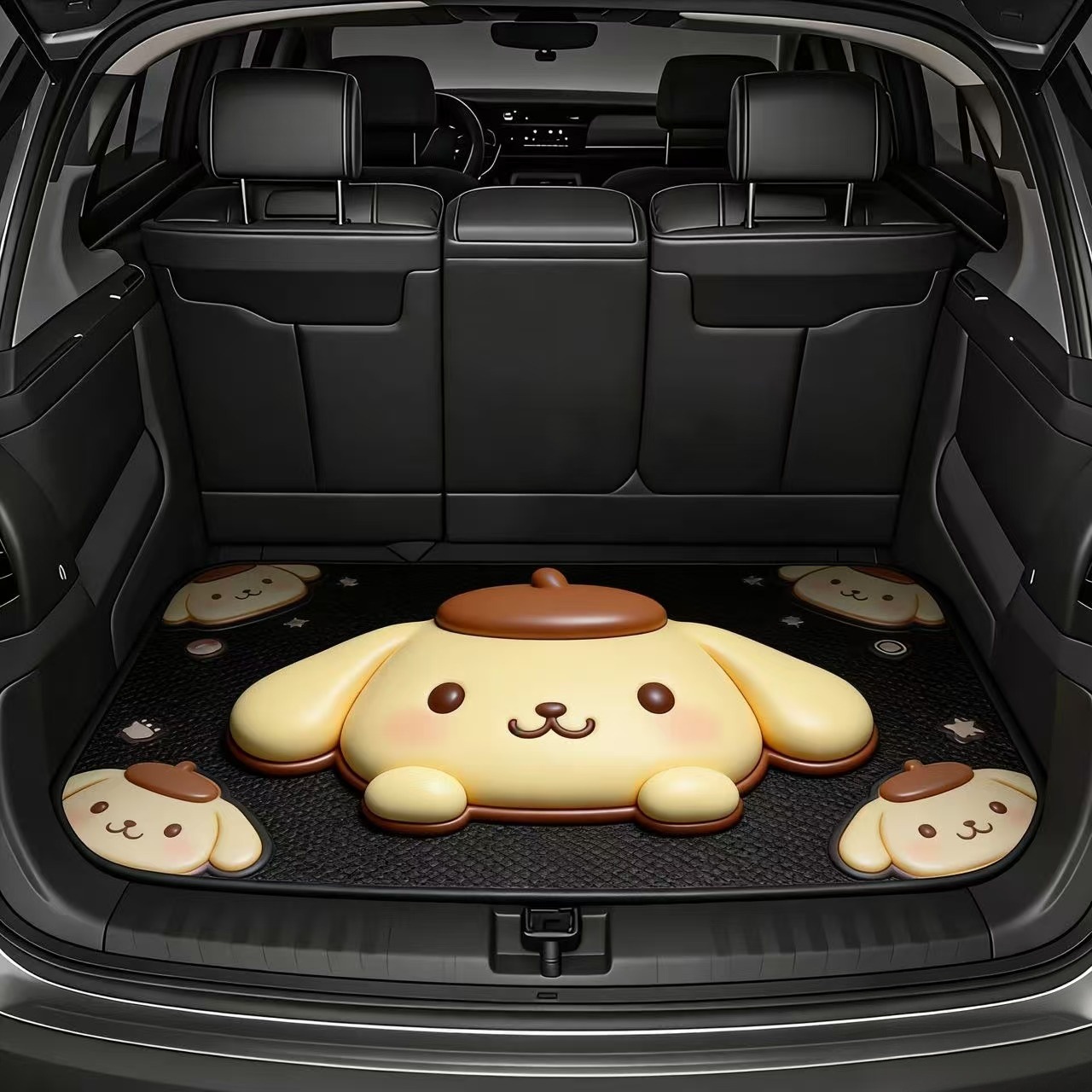 Cross-Border Sanrio Printed Dust-Proof Mat for Cars, Cartoon Design, Dirt-Resistant, Wear-Resistant, Easy to Care For, Trunk Mat, in Stock