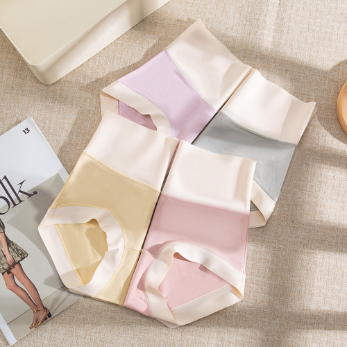 Nude-feeling high-elastic high-waist tummy-controlling women's underwear covering buttocks Japanese girl's modal skin-friendly cotton silk crotch briefs