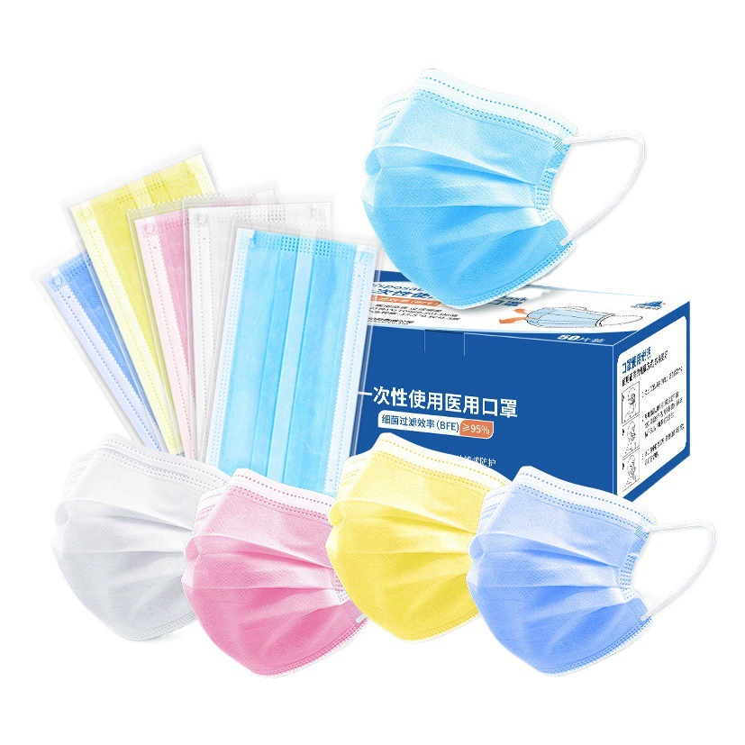 Индивидуально упакованные одноразовые медицинские маски, трехслойный материал мелтблаун, для взрослых и детей, оптовая продажа от производителя, защита для здоровья