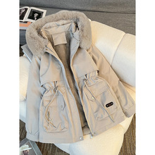 加绒服羽绒棉衣女宽松中长款冬季小个子新款韩版棉服外套