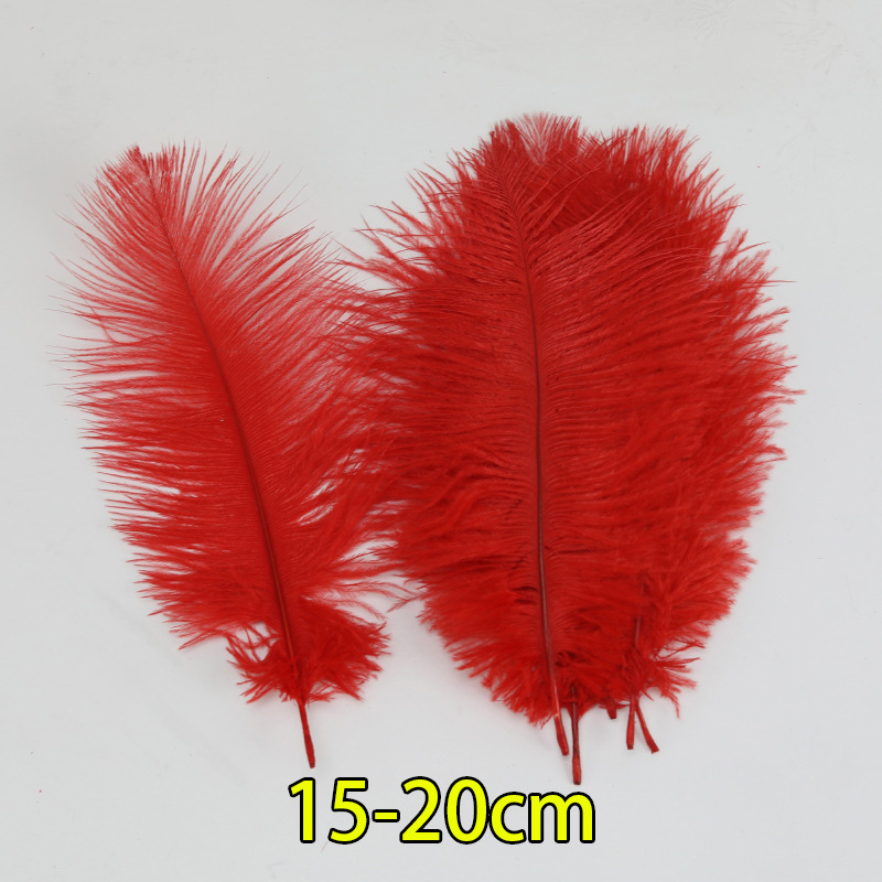 Plumas rojas al por mayor boda jardín de infantes diy plumas hechas a mano pieles de pavo pendientes de plumas de ganso accesorios accesorios de ropa image 10