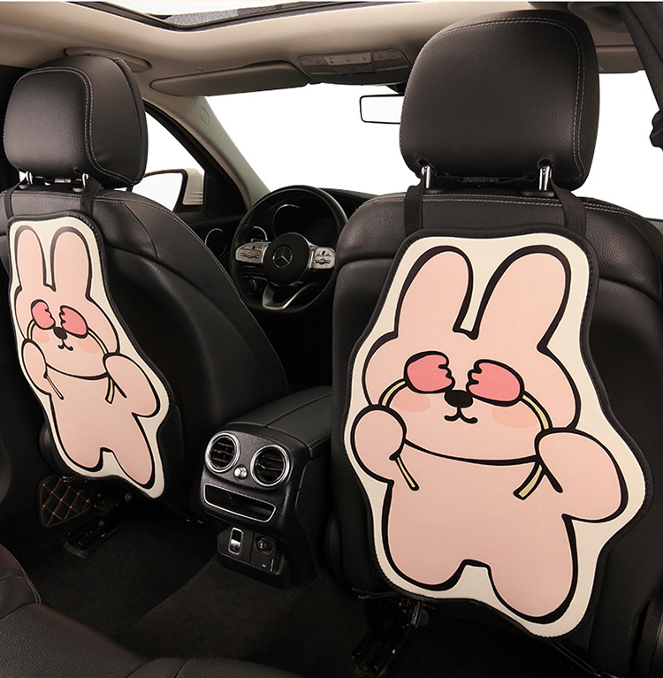Tulip Biye Small Animal Design Car Seat Back Anti-Kick Pad, Car Seat Anti-Dirt Pad, Universal for All Seasons, Rear Seat