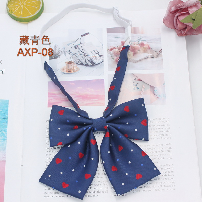 Fabricante en stock amor boxeador pajarita coreana estilo de la Universidad chica lindo arco JK uniforme pajarita collar flor