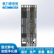 湿式静电油烟净化器塑料造粒处理设备造粒高效静电除尘
